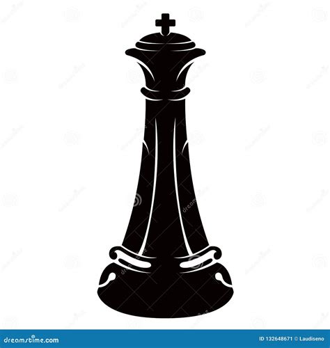 Silhouette of a King Chess Piece Stock Vector - Illustration of competition, sport: 132648671