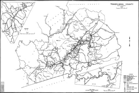 1949 Road Map of Transylvania County, North Carolina