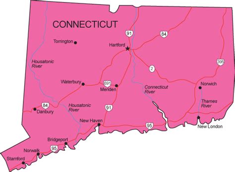 Map Of The State Of Connecticut | Draw A Topographic Map