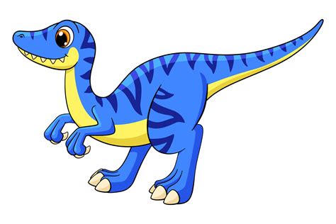 Baby Raptor Mascot. Cartoon Blue Velocir Graphic by ladadikart · Creative Fabrica