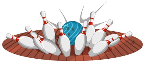 Bowling strike cartoon style isolated on white background 1482464 Vector Art at Vecteezy