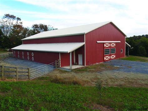 PEB Pole Steel Buildings, Metal Barn Building Kits H Section Beams Gable Frame