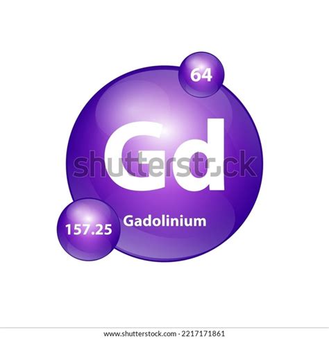 Gadolinium Gd Icon Structure Chemical Element Stock Vector (Royalty ...