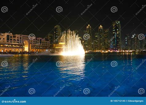 Dancing Musical Fountain in Dubai Editorial Image - Image of color, fountains: 105712145