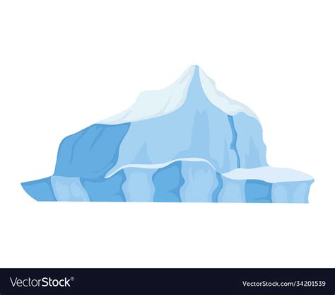 Iceberg arctic block isolated icon Royalty Free Vector Image