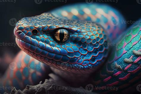 beautiful colorful snake, brazilian rainbow boa. Neural network 23469097 Stock Photo at Vecteezy