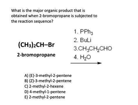 Solved What is the major organic product that is obtained | Chegg.com