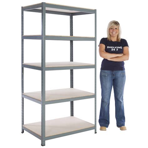 Metal Steel Garage Shelving Commercial Storage Unit, 5 Shelves, 71"Hx ...