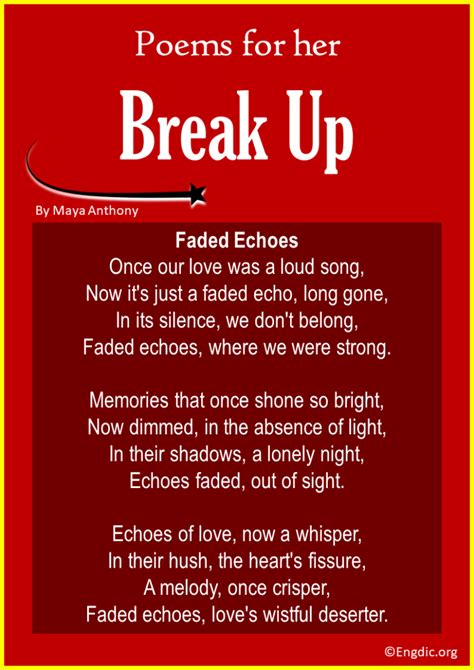 10 Best Break up Poems for Her - EngDic