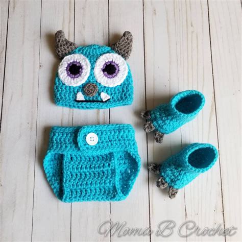 Crochet Monster Baby Set Crochet Baby Set Photo Prop Baby - Etsy