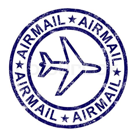 Airmail Stamp Shows International Mail ... | Stock image | Colourbox