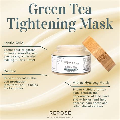 Green Tea Deep Cleanse Tightening Face Mask by ReposeUSA