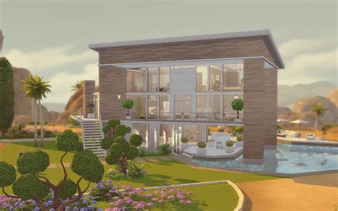 My Sims 4 Blog: Modern House - No CC by Via Sims