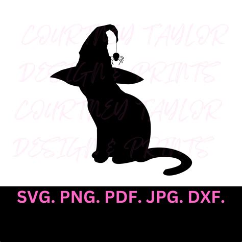 Halloween Cat Svg Black Cat Svg Halloween Cat Silhouette - Etsy