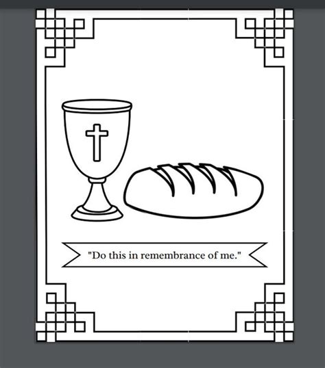 Communion Elements Children's Coloring Page - Etsy