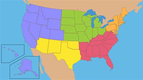 5 Regions Of The United States Printable Map - Printable Maps