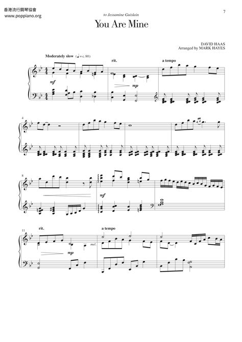 You Are Mine | Sheet Music | Piano Score Free PDF Download | HK Pop Piano Academy