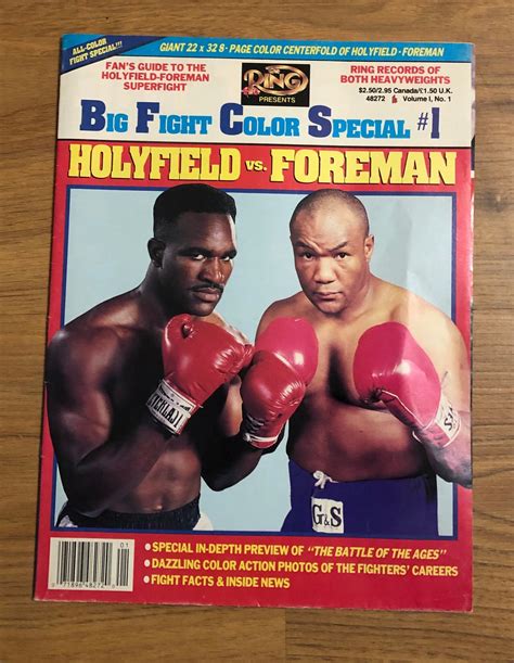 Evander Holyfield vs George Foreman Boxing Poster from 1991 | Etsy