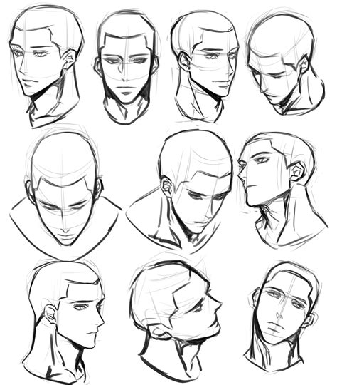 Anime Head Drawing Reference - Images from the head pose image database ...