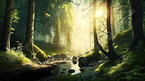 Deep Forest Background, Forest, Nature, Trees Background Image And Wallpaper for Free Download