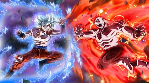 Goku Full Ultra Instinct VS Jiren by Maniaxoi on DeviantArt