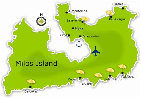 Milos Island Map