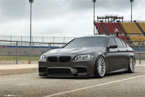 Custom Stanced BMW 5-Series Boasts Mysterious Look Thanks to Gray Matte Wrap — CARiD.com Gallery