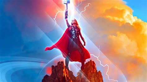 2048x1152 Love and Thunder Lady Mighty Thor 2048x1152 Resolution Wallpaper, HD Movies 4K ...