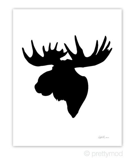 Moose Head Silhouette at GetDrawings | Free download