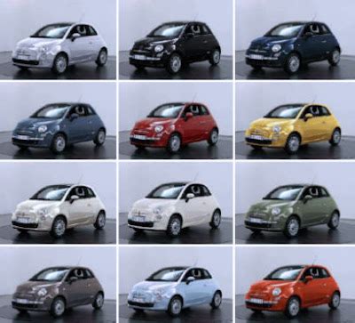 5ooblog | FIAT 5oo: New Fiat 500 colors