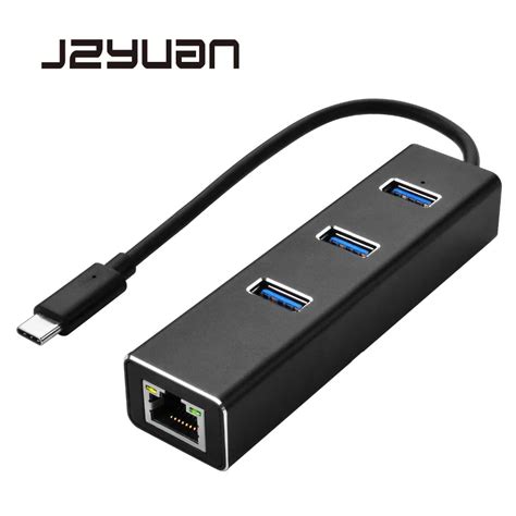 USB C Ethernet Adapter USB C Hub to Ethernet External RJ45 LAN Adapter USB C Network Card ...