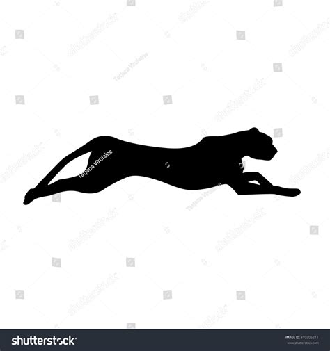 Running Panther Silhouette Vector Illustration Stock Vector 310306211 - Shutterstock