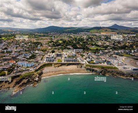 Aerial Cove beach in Greystones, Wicklow - Ireland Stock Photo - Alamy