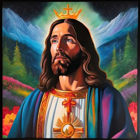 Premium Photo | Digital art painting of Jesus Christ The King