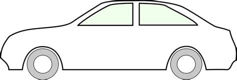 Simple side of car by @Z, car outline - white, on @openclipart | Simple ...