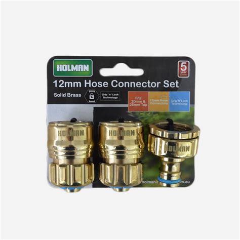 Brass Hose Connector Set 12mm