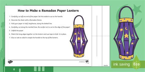 Ramadan Lantern Paper Craft - RE Resource - Twinkl