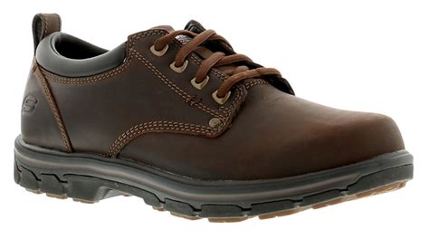 Skechers Segment Rilar Mens Leather Casual Shoes Brown