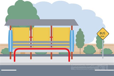 Architecture and Buildings Clipart-bus stop clipart