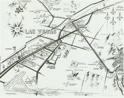 Old Las Vegas map - Old Las Vegas strip map (United States of America)