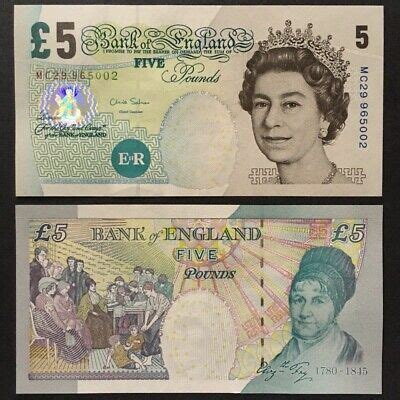 OLD £5 NOTE BANK OF ENGLAND POUND 2004 ELIZABETH FRY SIGNED BY CHRIS SALMON | eBay