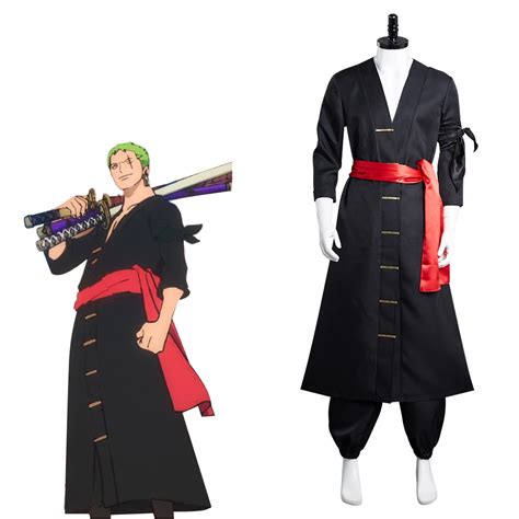 One Piece Wano Country Roronoa Zoro Cosplay Costume Kimono Outfits Halloween Carnival Suit ...