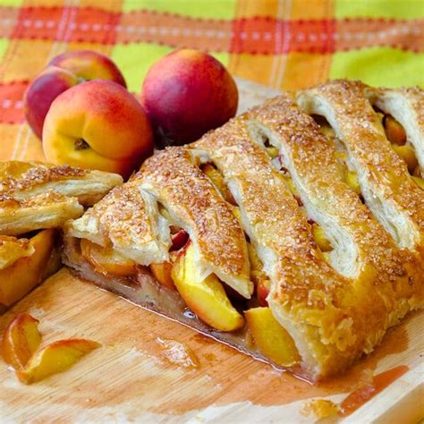 Shortcut Summer Peach Strudel - using frozen puff pastry!