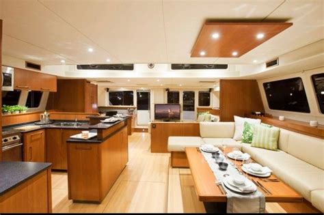 Enjoy every bit of time. | Yacht interior design, Boat interior design, Catamaran