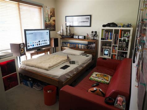 29. The Bed Room Pc Gaming Burrow | Dorm room setup, Bedroom setup, Game room furniture