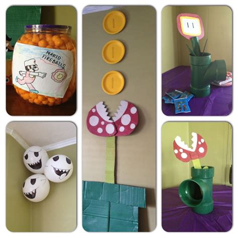 Mario Party DIY ~ really like the fire balls! Neat idea! Mario Kart Party, Nintendo Party, Super ...