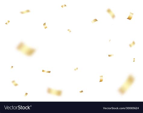 Gold confetti party celebration background Vector Image