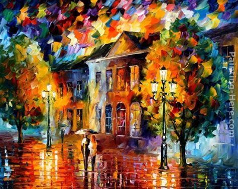 Leonid Afremov Rain painting anysize 50% off - Rain painting for sale