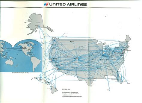 United route map, August 1985 | United Airlines system route… | Flickr