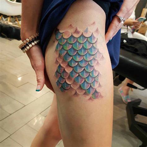 Fish Scales Pattern Tattoo